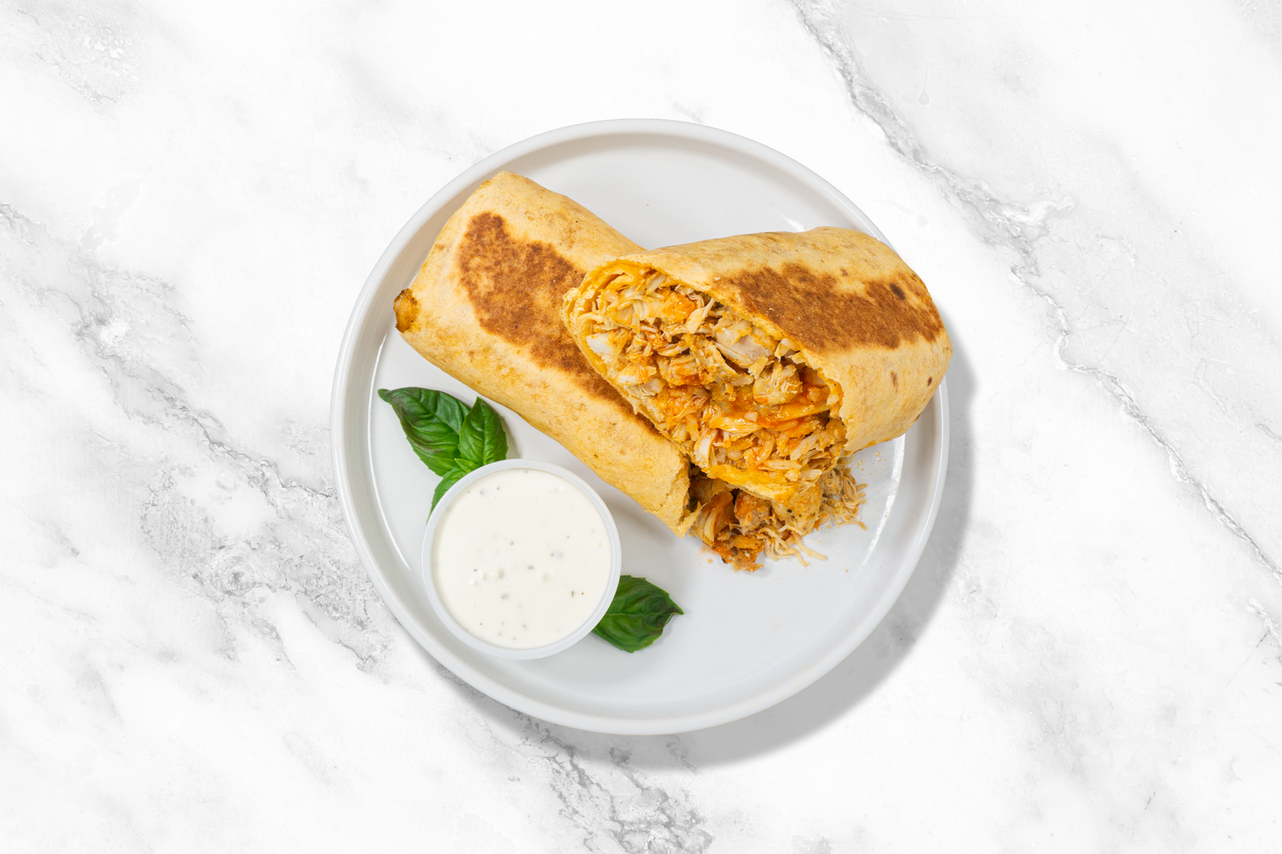 LEAN Buffalo chicken wrap